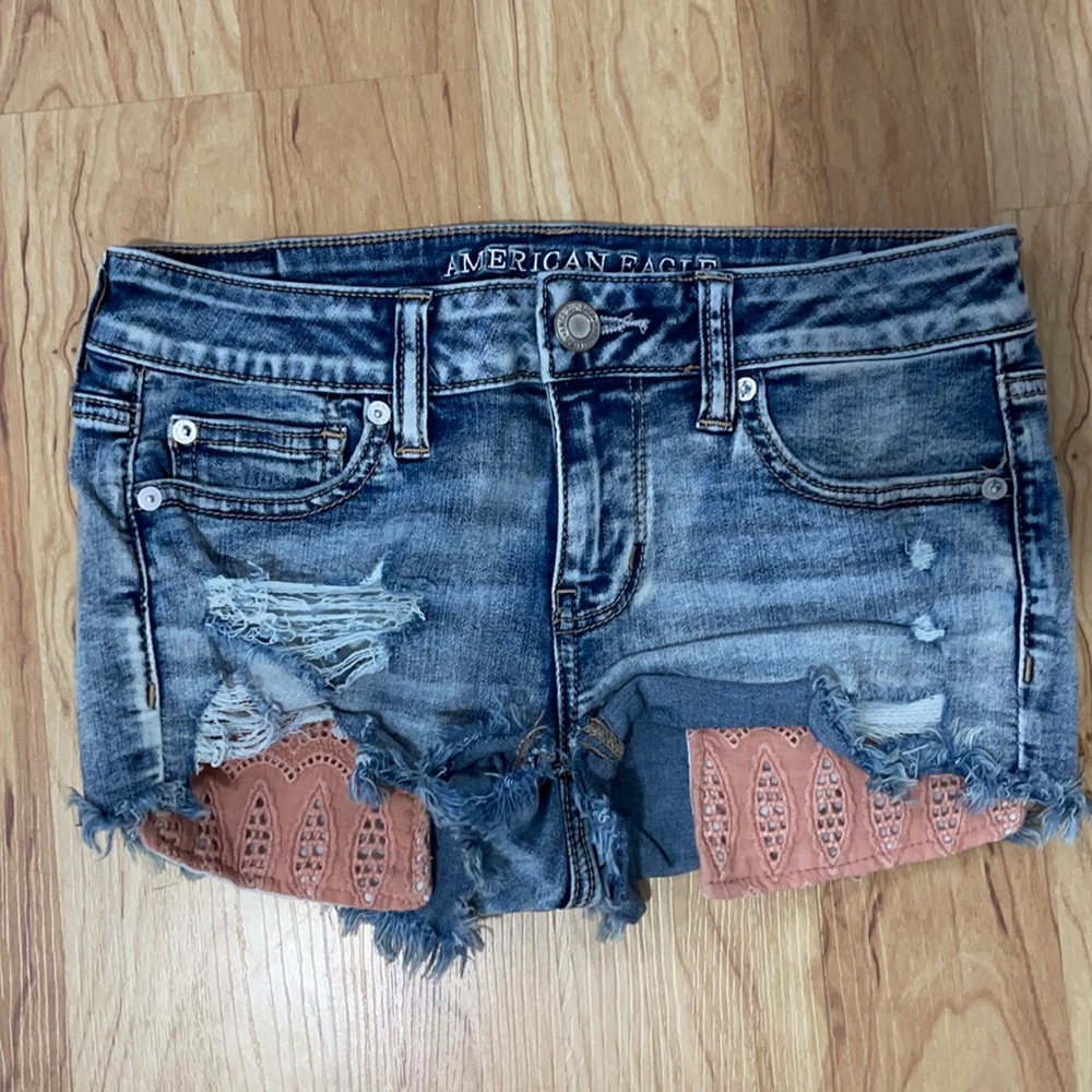 AE American Eagle Super Stretch Shortie Shorts